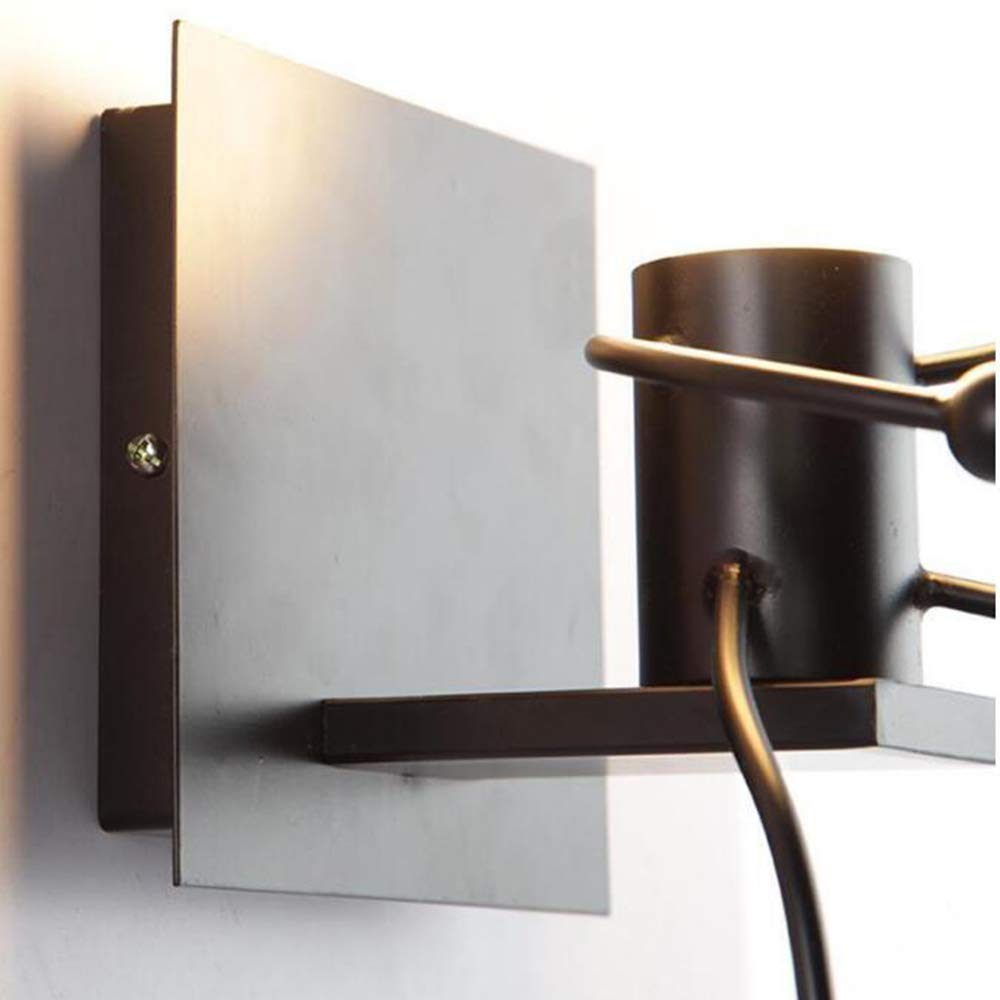 Applique Da Parete A Forma Umanoide - Lampada E27, Design Vintage, Colore Metallico, Per Camera, Bar, Corridoio - Foto 12