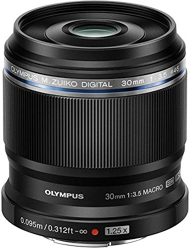 Olympus M.Zuiko Objectif macro Digital ED 30mm F3.5, adapté à tous les appareils MFT (Olympus OM-D & PEN, modèles Panasonic série G), noir