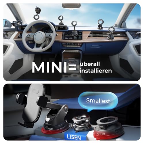 360 Grad drehbar - Detailansicht von LISEN Vakuum Handyhalter Auto Magnet 2026 – Dealfoxx.de