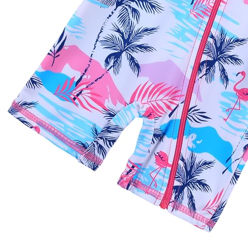 Image of HUAANIUE Toddler Girl Swimsuit Long Sleeve UPF50+ Sun Protection