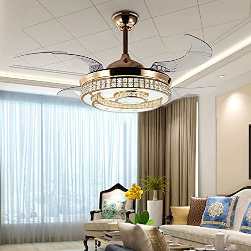 Ventilateur de plafond LED avec télécommande pour salon moderne 220V