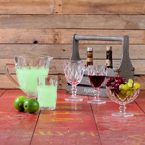 Jogo de Taças de Vidro Diamond Transparente