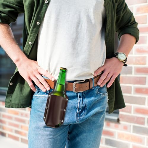 2pcs Biergürtel Bierhalter, PU Flaschenhalter Gürtel Bierflaschenhalter Bierholster Bier Holster Bierdosen Bier Dose Getränkehalter Bier Rucksäcke Getränkehalter Gürtel Portable Biergürtel