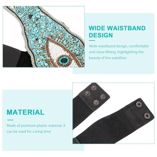 Ceinture large bohème verte à perles pour sublimer une robe - 4
