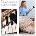 ibasenice 1set Flute Cleaning Kit Cleaning Cloths and Rod for Clarinet and Saxophone Care Lightweight and Vibrant Strong Absorption for Control