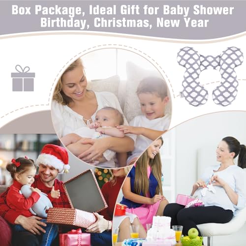 Image of vocheer Baby Travel Pillow(Upgraded), Head and Neck Support Pillow for Pushchair, Car Seat,Stroller, Bouncer, Cotton(White Cloud)