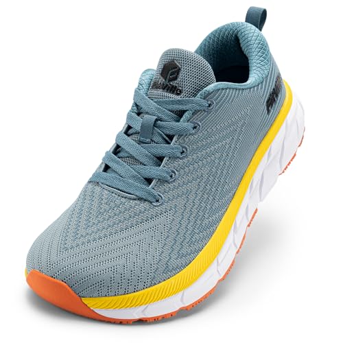 Fitville Extra Wide Buty Do Biegania Męskie Buty Do Biegania Amortyzowane Buty Sportowe Lekkie, Oddychające Trampki Tenisówki Fitness Buty Do Chodzenia V1 Niebieski 43 EU X-Szeroki