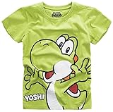 Gerade Schnitt Super Mario Yoshi T-Shirt grün 158/164