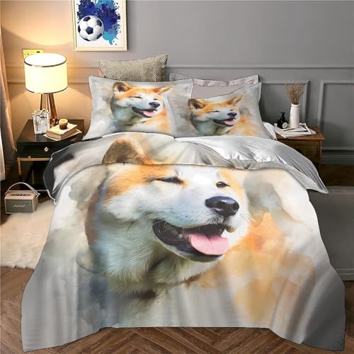 Parure de lit microfibre résistante housse couette chien fermeture éclair - 6