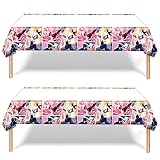 GYSIXGAOSU 2Pack Spider Girl Tablecloth Disposable Tablecover Birthday Party Supplies and Decorations for Kid Boy Baby Shower Rectangle Tables 70'X42'