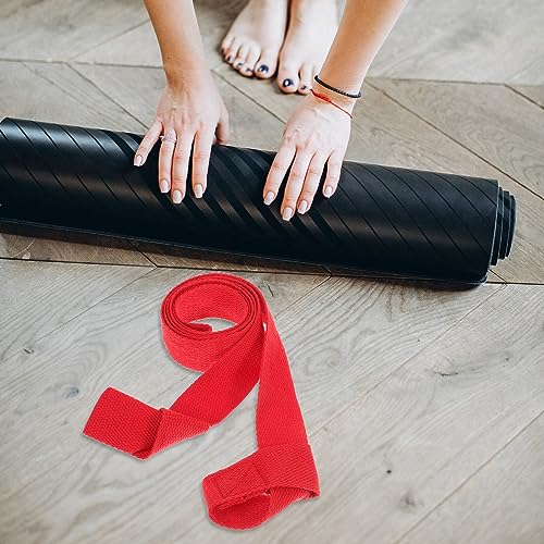 EXCEART Suporte De Tapete De Yoga Alças Vermelhas Transportador De Tapete De Yoga Tiras Grossas Ajus