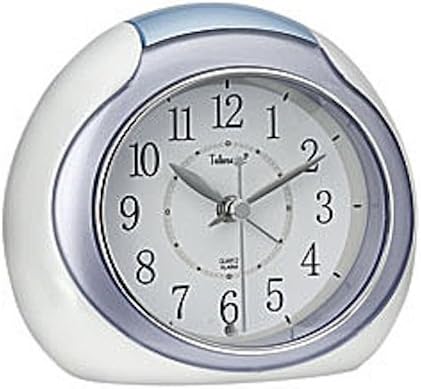 Telesonic Quiet Sweep Quartz Alarm Clock - White/Purple