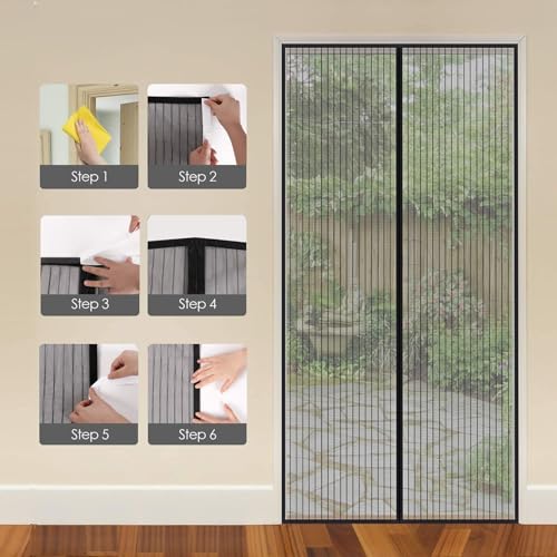 Moustiquaire anti-moustiques robuste noire pour menuiserie moderne