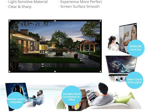 Pantalla de proyección portátil y plegable para cine en casa miniatura 5
