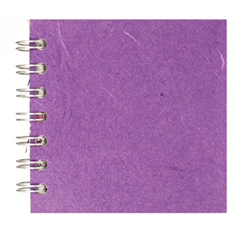 Pink Pig - Cuaderno de bocetos (10,16 x 10,16 cm, elegante, papel de color blanco), color morado