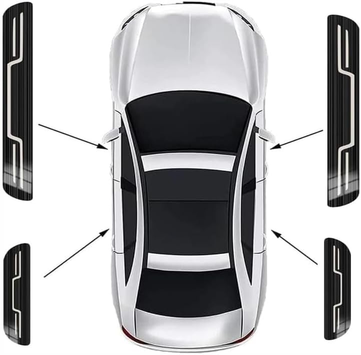 Stainless Steel Car Door Sill Protector for Countryman (U25), Kick Plate Guard Strips Pedal Trim Threshold Protectors Accessories,A/Carbon Fiber Look