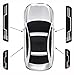 4 Pcs Car Door Sill Protector for Jaguar XE XF, Stainless Steel Kick Plates Welcome Pedal, Non-Slip Auto Decoration Accessories,A/Blue