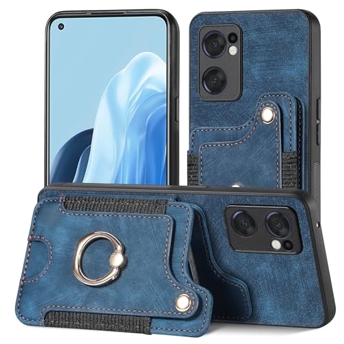 Étui portefeuille 2 en 1 Oppo Reno 7 5G avec dragonne amovible