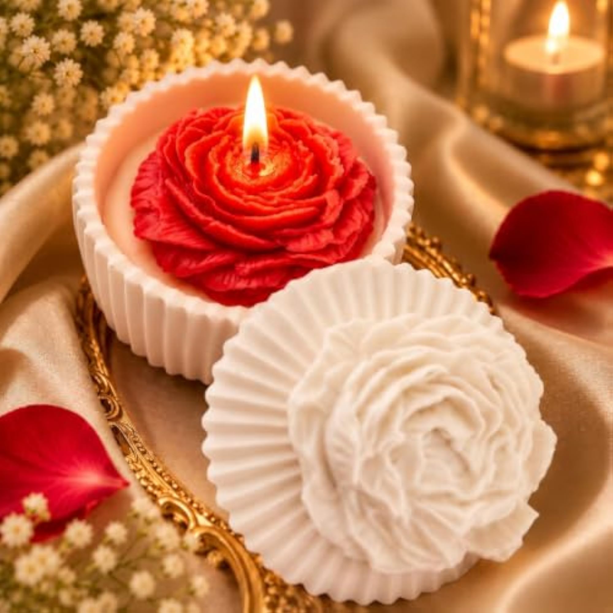 Gul-Chandan Concrete Jar Candle, Eco-Friendly