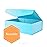 PACKHOME Large Gift Box with Lid 13.5x9x4.1 Inches, Sturdy Collapsible Gift Box with Magnetic Closure (Glossy Blue)
