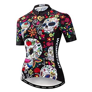 weimostar Women’s Cycling Jersey Breathable Shirt Mountain Clothing Bike Top MTB Road Jersey Short Sleeve