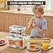 SISAYWEY Bread Box for Kitchen Countertop: 2 Pack Airtight Breadbox Food Storage Container, Portable Large Plastic Clear Container with Lid for Homemade Bread, Toast, Bagel, Donut, Cookies and Fruits