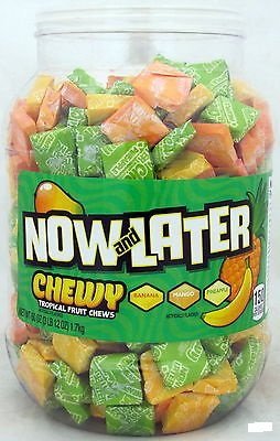 Now and Later Soft Chewy Taffy Candy Tropical Assortment Tub (396 ct)