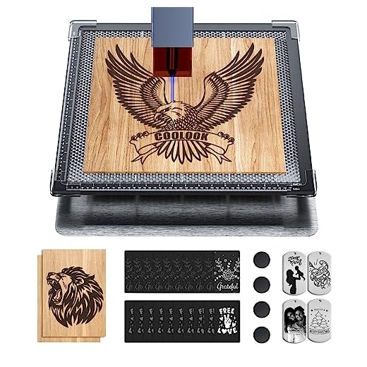 Honeycomb Laser Bed 19.68"x 19.68"x 0.87" for Laser Engraver with 26pcs Laser Materials, Working Bed with Aluminum Panel for CO2 Laser Cutter Machine Desktop-Protect, Heat Dissipation, Smooth Edge Cut