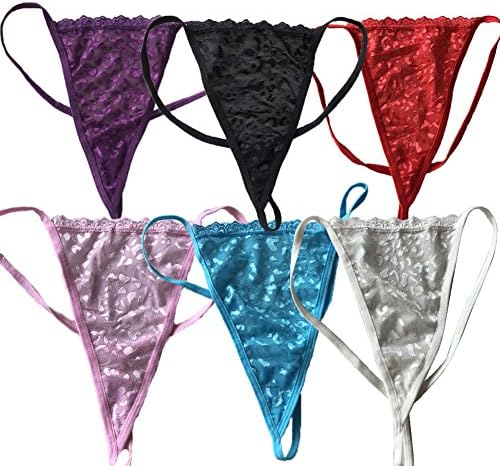 Women Lace G-String Thong Sexy Lingerie T-Back Panty Underwear 3 in 1 Pack