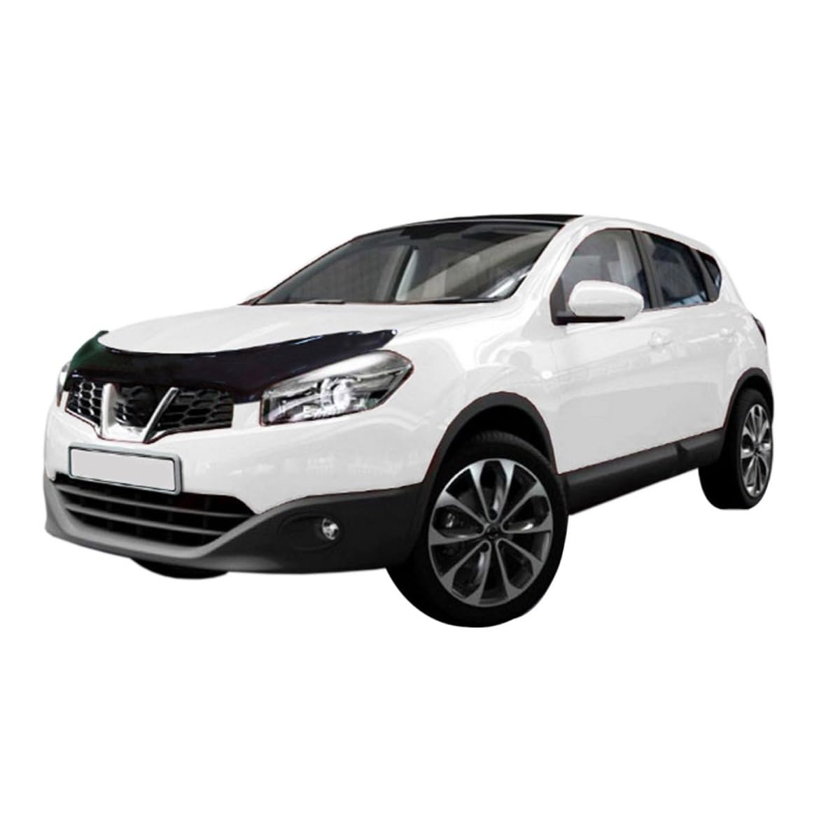 SCOUTT Deflettore Protezione Cofano per Nissan Qashqai J10 Facelift 2010-2013, Migliora l'Aerodinamica dell'Auto, e Spoiler, Nero