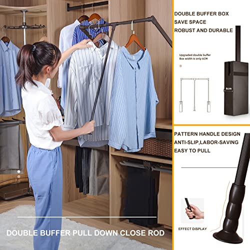 Percha extraíble ajustable con elevador de rieles para ropa de hogar 4