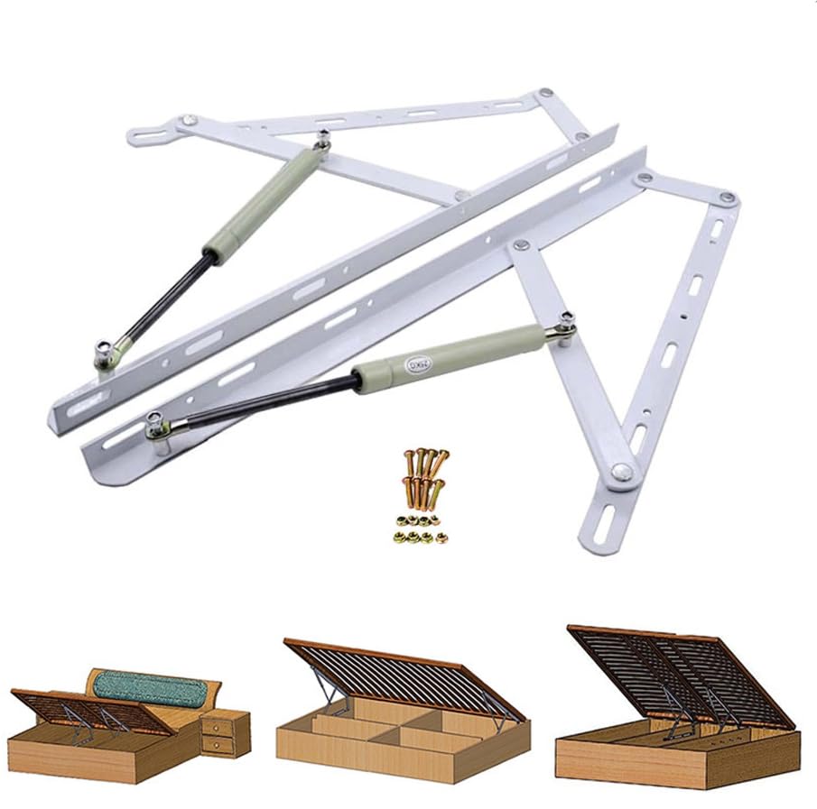 2 pcs mecanismo mesa elevable,Cama de Sistema de Elevación,Pistones Hidraulicos Muebles,Bisagra Levantar Lift Up Plegable cama par Muebles Accesorios,Amortiguadores Bisagra,Herrajes Cama Abatible
