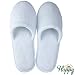 HAPPY SOLE - Premium Closed Toe Slipper House Slippers for Home, Spas & Hotels – Super Soft, Comfortable & Non-Slip - Lightweight & Portable Disposable Travel Slippers for Men & Women (White)