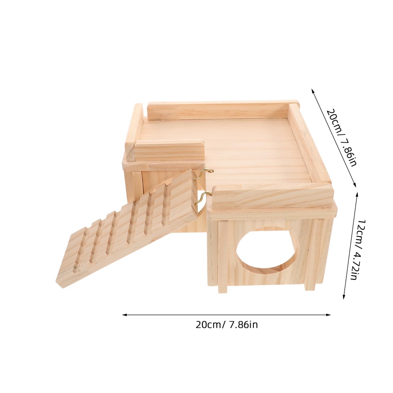 INOOMP Bearded Dragon Hideout with Climbing Ramp Basking Platform Wooden Reptile Habitat Lizard Shelter for Bearded Dragon Terrariums Accessories - Image 4
