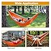 AWHZngE Outdoor Lightweight Double Nylon Camping Hammock with Hanging Straps for Backpacking Travel Beach Yard and Garden for Terrace, Outdoor(Black)