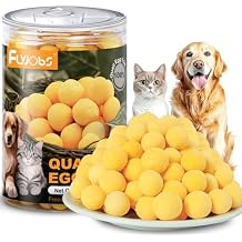 Dehydrated Quail Egg Yolk Snacks for Cats and Dogs Training 240g8.46oz, Natural Dog Food Limited Ingredient, Healthy Tasty Freeze-Dried Pet Treats for Dogs Cats