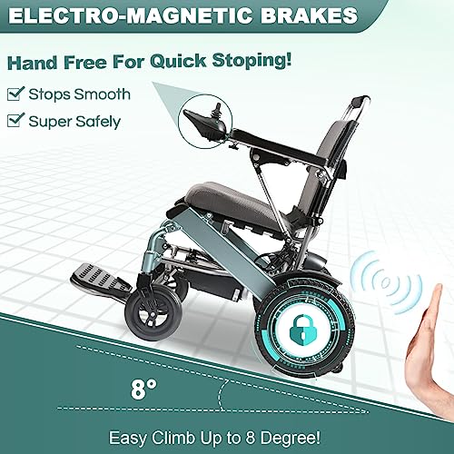 Ontrip Electric Wheelchairs For Adults,12Ah Lithium Battery, Upgrade Electric Wheelchair, 12 Inches Big Rear Wheel, All Terrain Electric Wheelchair, Airline Approved #TOP4