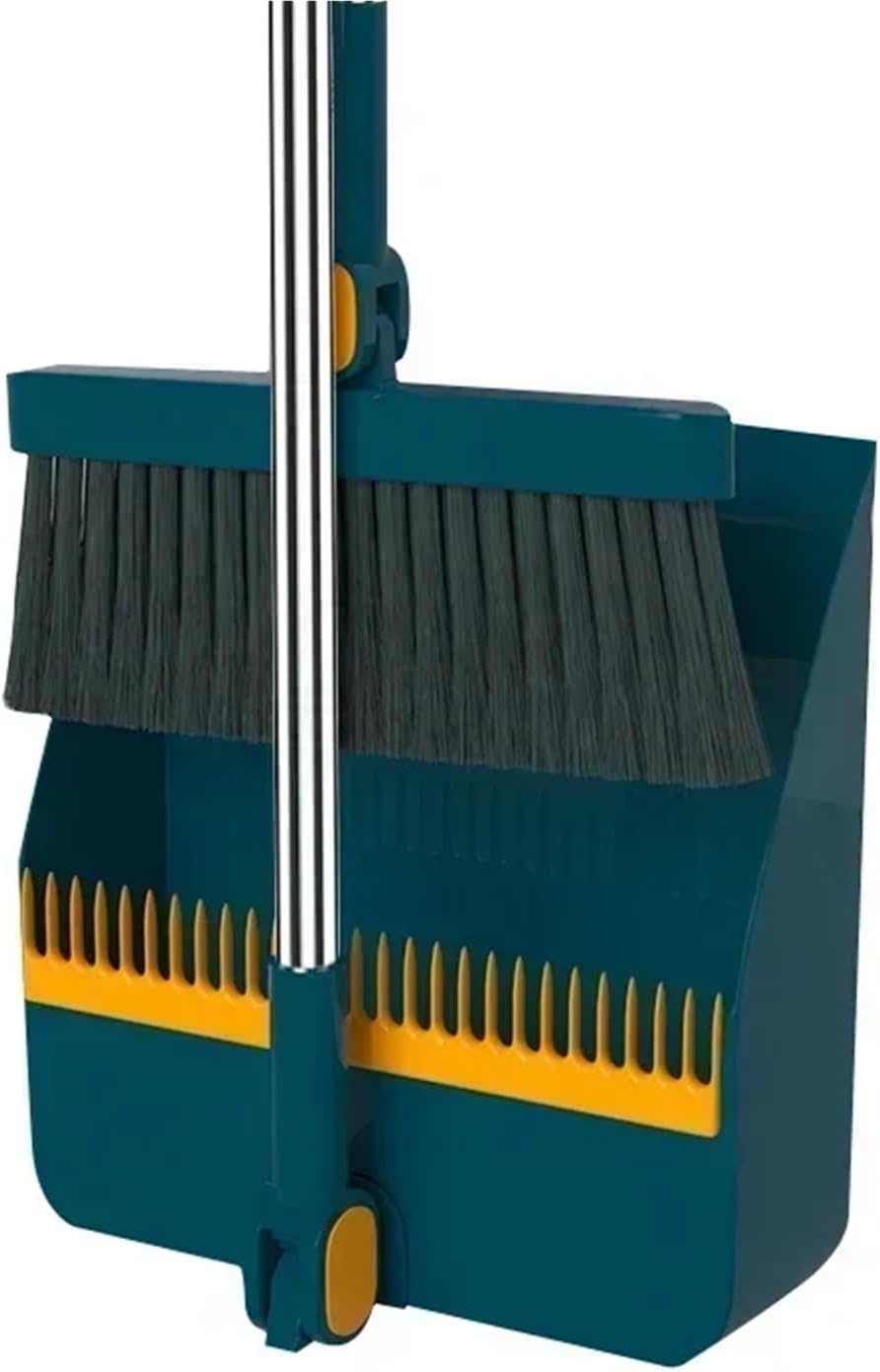 2-Pack 2-in-1 Floor Squeegee & Broom Combo – Foldable Water Wiper for Hair & Dust – Multi-Surface Cleaner for Bathroom, Kitchen, Glass & Shops – Space Saving Design