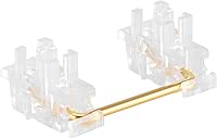 Vista 1 de ZugGear DUROCK - Estabilizador de montaje de placa transparente transparente con cables chapados en oro compatible con estabilizadores de placa