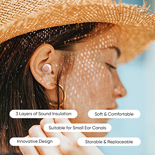 Ear Plugs For Sleeping Noise Cancelling, Silicone Ear Plugs For Noise Reduction, Sleeping & Concert, Comfortable Hearing Protection Earplugs (Pink） #TOP5