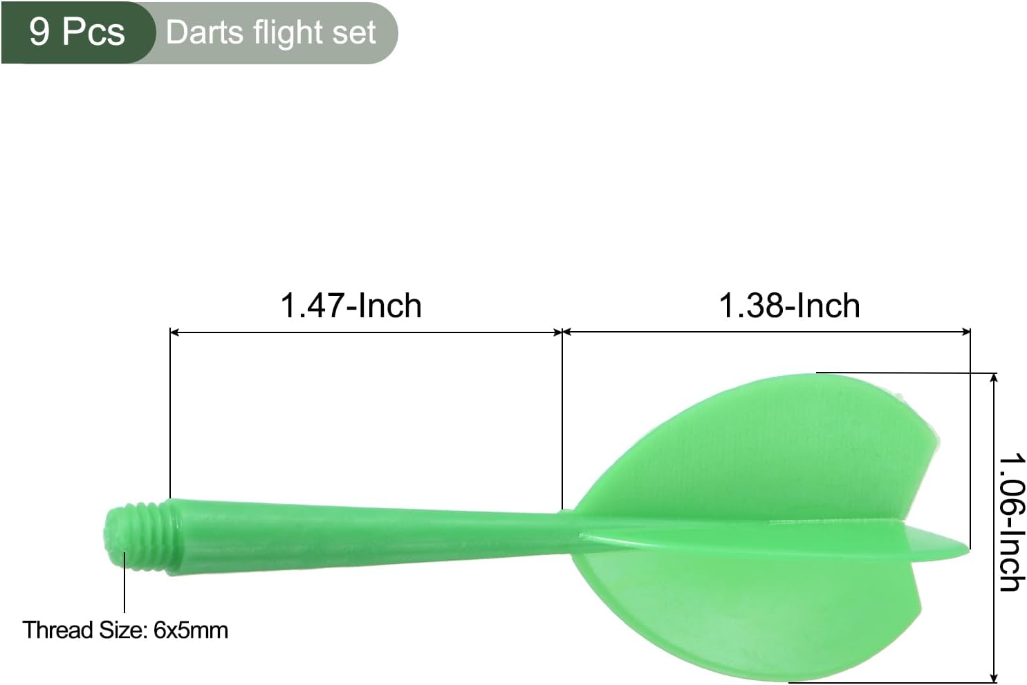 YOKIVE Integrated Dart Shaft Flight, Indoor Outdoor Plastic Darts Flights Set | Home, Club, Camping