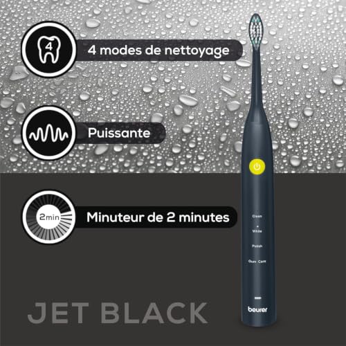 Brosse à dents électrique BEURER SC 30 80000 oscillationsmin 4 modes de brossage jaune - vue 4
