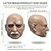 x-merry toy Realistic Latex Old Man Mask Adults Full Face Bald Head Helmet with Wrinkles Scary Grandpa Halloween Cosplay Costume Party Props
