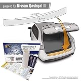Lackschutzshop - Folia ochronna do lakieru pasująca do Nissan Qashqai II (J11) | samoprzylepna ochrona progu bagażnika (ochrona krawędzi, folia samochodowa i folia ochronna) przezroczysta 150 µm wraz