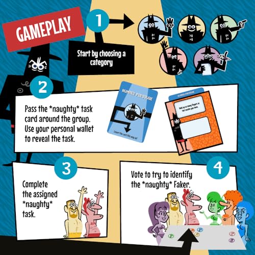 Wilder JACKBOX Games Fakin’ It All Night Long Board Game – Board Game for Mature Game Nights and Parties – Spicy Card Game for Adults Ages 17+ (3-6 Players) - image 3