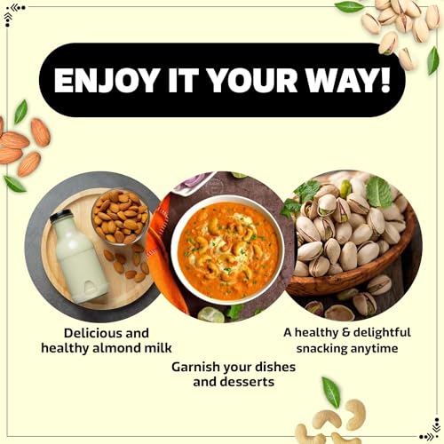 WONDERLAND FOODS (DEVICE) Premium Dry Fruits Combo Pack of Almonds (NP), Cashews (W-320) & Pista (500g Each), 1.5 Kg (Jar)