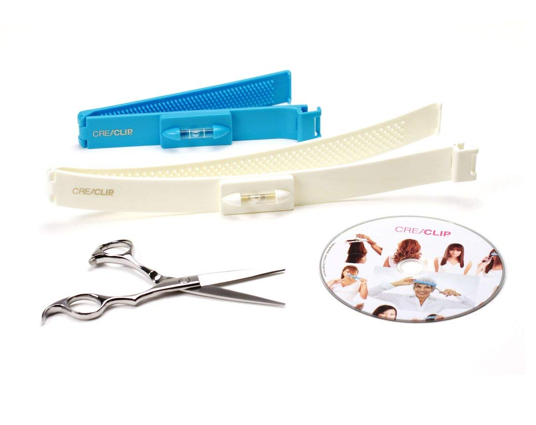 Original CreaClip Deluxe Package - As seen on Shark Tank - CreaClip Set & Scissors and Instructional DVD Professional Home Haircutting Tool/Kit : Hair Cutting Kits : Beauty & Personal Care