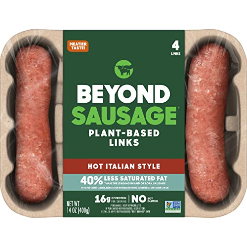 Beyond Meat Sausage Plant-Based Dinner Links, Hot Italian 14 Oz #TOP26
