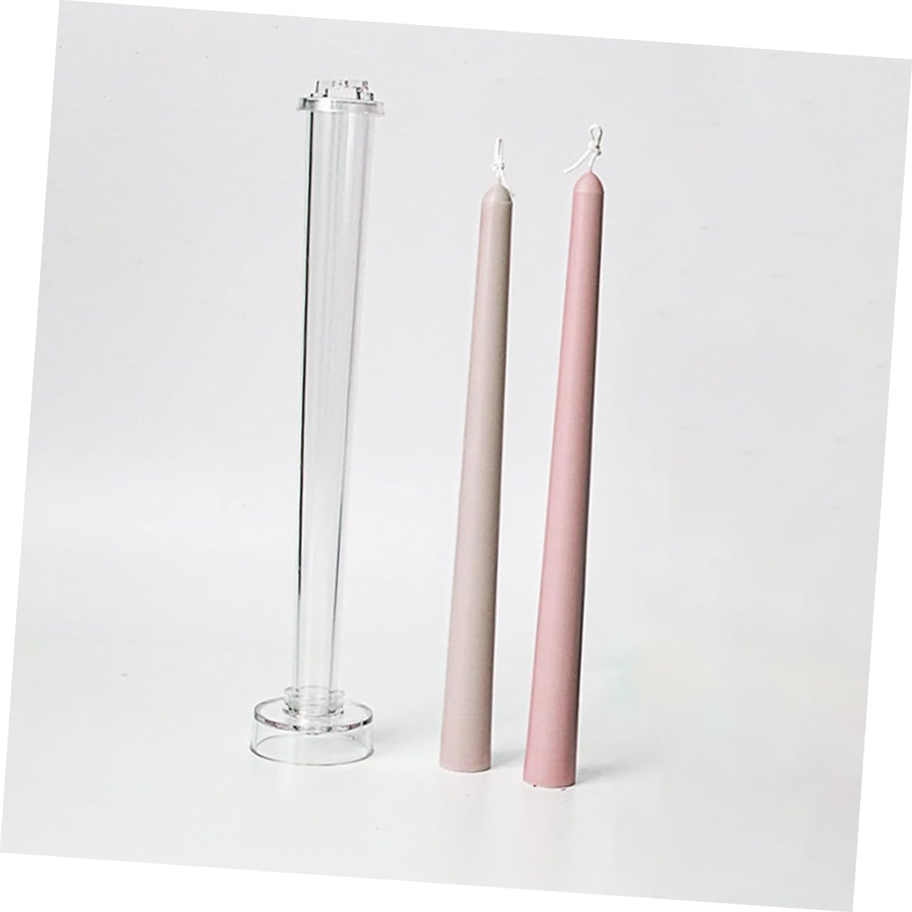 3pcs Taper Candle Plastic Mold for DIY Handmade Xmas Making