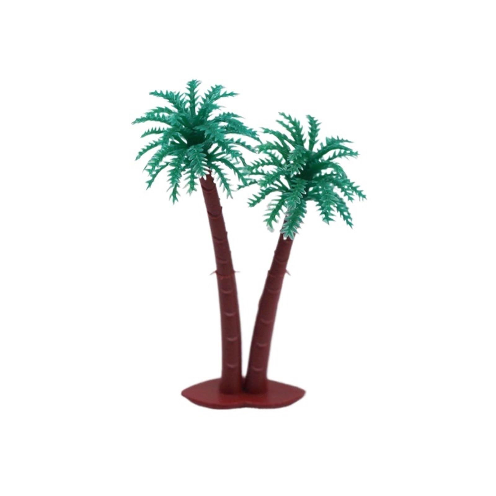SPPEOUKJ 10Pcs Mini Beach Ocean Tree Miniature Model Micro Landscape Architecture Sand Table Props Decor Ornaments(6.5cm)